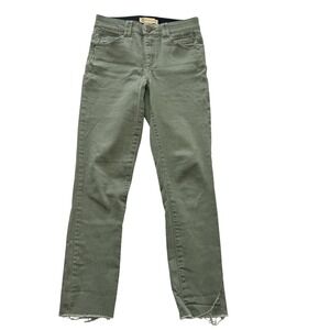 Democracy Ab Technology Straight Jeans Womens 2 Green Wash Mid Rise 26x28 Denim